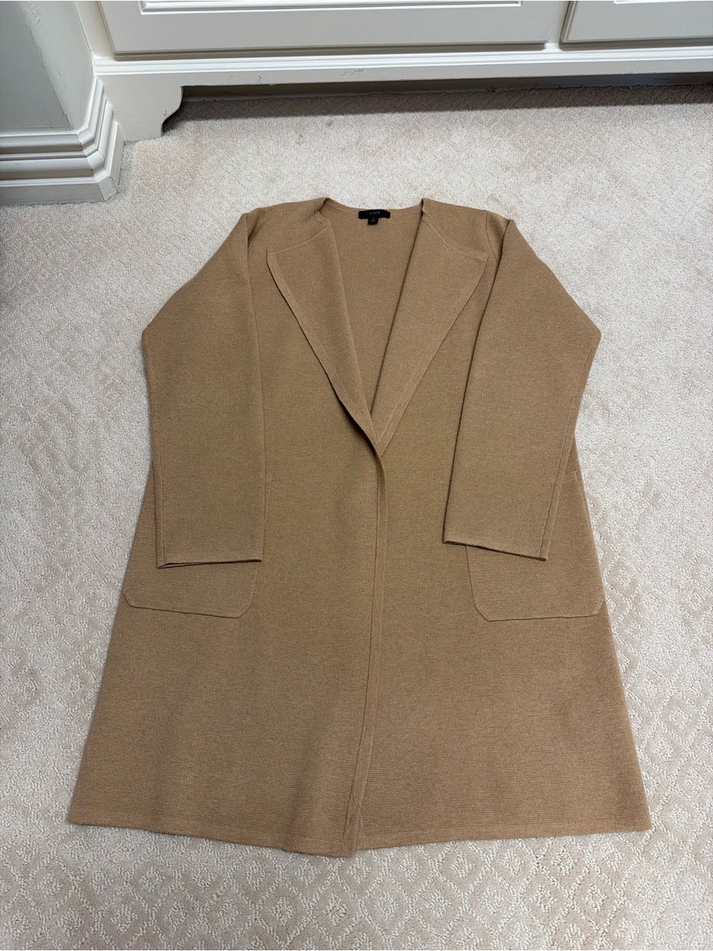J. Crew Camel Open-Front Trench Coat